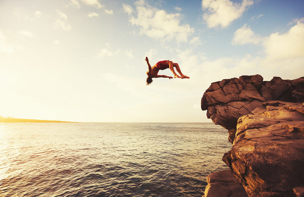 CLIFF JUMPING