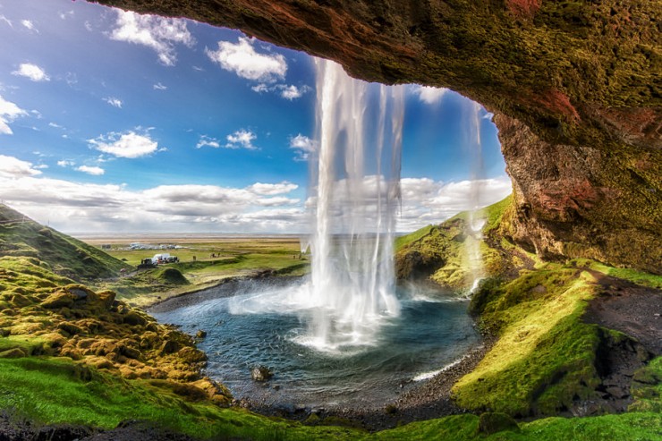 Seljalandsfoss waterfall,